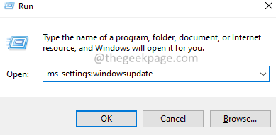Klik på Windows Update Min