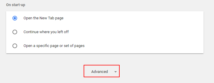 Configuración avanzada Chrome