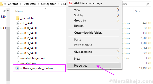 属性Chrome Spftwarereporter