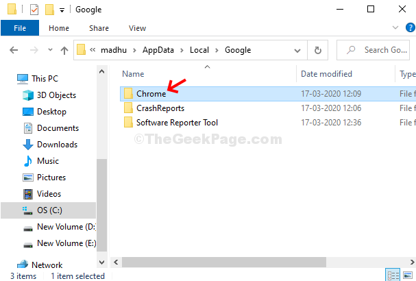 Google Folder Chrome doppio clic