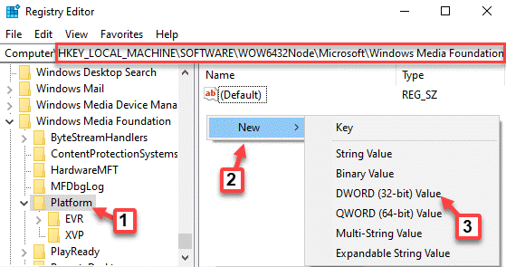 Kayıt Defteri Düzenleyicisi Yola Git Platform Anahtarı Sağ Taraf Yeni Dword (32 Bit) Değeri Sağ Tıklama
