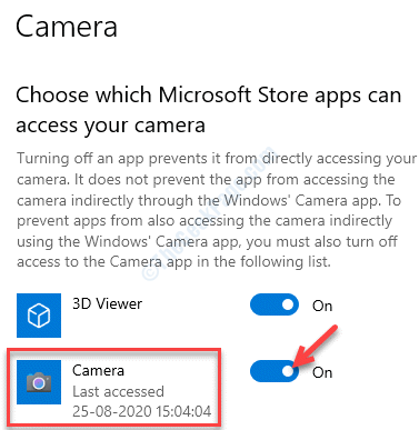 Kamera Kameranıza Hangi Microsoft Mağazası Uygulamalarının Erişebileceğini Seçin