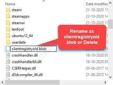 Renanme el archivo como Clientregistryold.blob o elimínelo