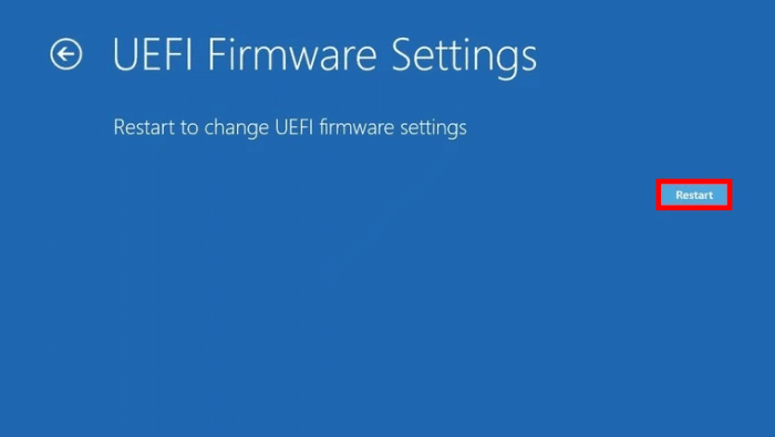 Restartējiet Uefi