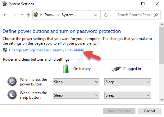 Configuración del sistema Cambiar configuraciones que actualmente no están disponibles