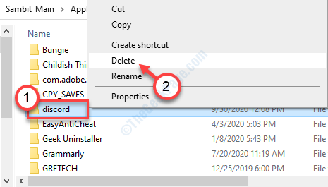 Discord Delete después de Appdata