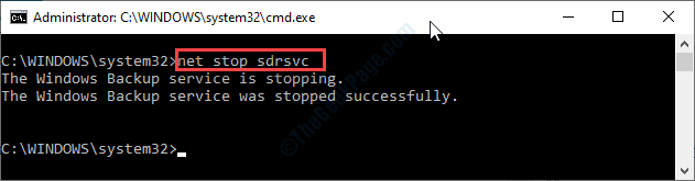 Beenden Sie Backup Cmd