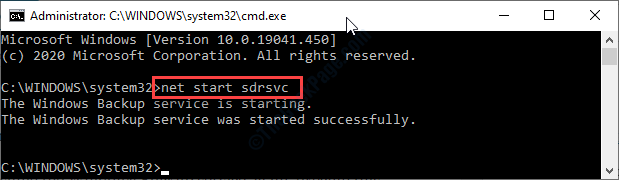Starten Sie Backup Cmd