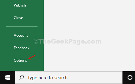 Možnosti súboru programu Excel