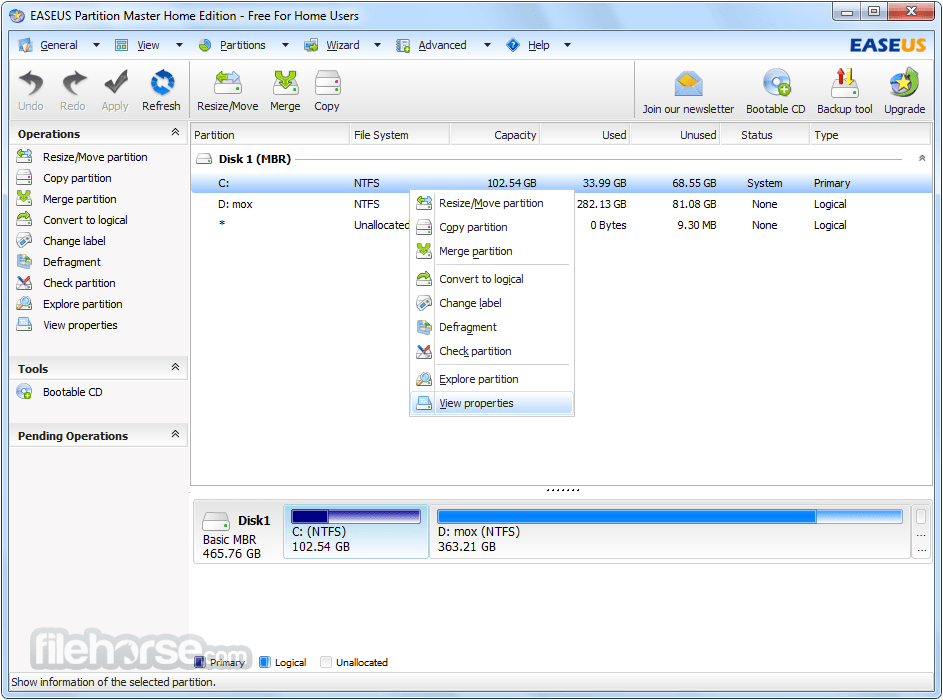 Easeus-Partition-Master. (1 perc