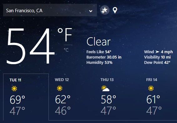 Приложение Msn Weather