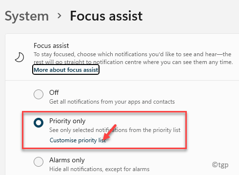 Sistem Focus Assist Doar Prioritate Personalizare Listă Priorități Min