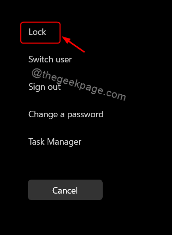 Vergrendelen Ctrl Alt Del Scherm Win11