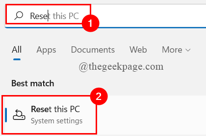 Redefinir este PC Min