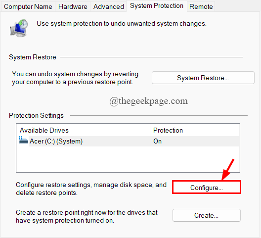 Mínimo de configuração do sistema