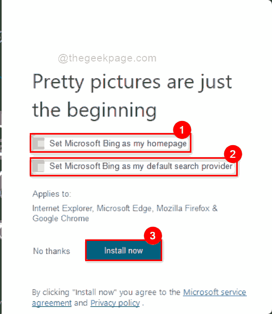 Įdiekite dabar „Ms Bing 11zon“.