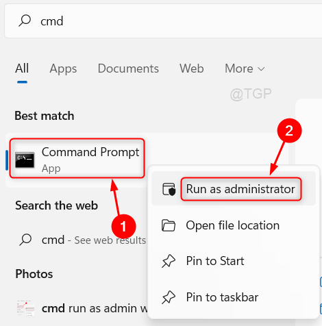Открыть Cmd Запуск от имени администратора Win11 мин.