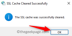 Ssl Cache slettet Melding Min