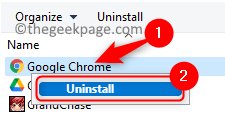 Távolítsa el a Google Chrome Min
