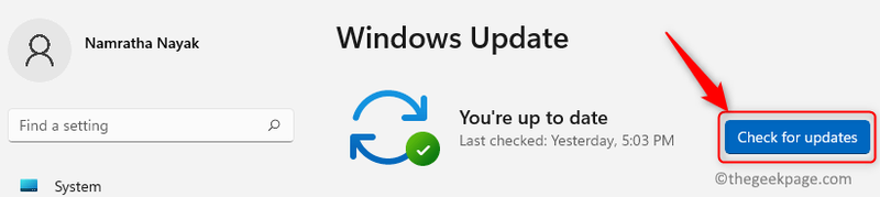 Provjerite ima li Windows Update Windows 11 Min