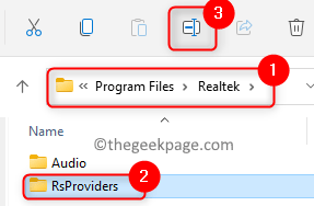 Realtek Rsproviders mapa Preimenuj Min