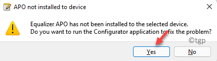 Apo no instalado en el indicador del dispositivo Sí