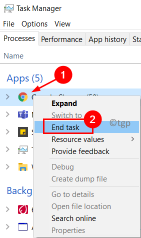 Task Manager Slutopgave Google Chrome-proces Min