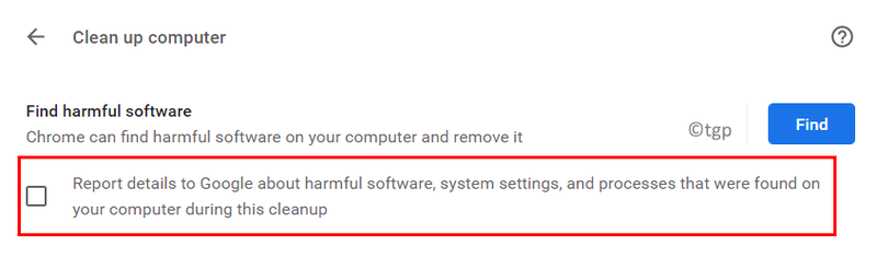Chrome Clean Up Computer Fjern markeringen i Min