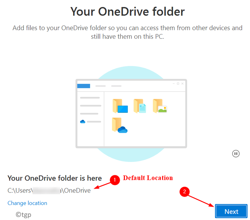 Onedrive 默认文件夹选择最小