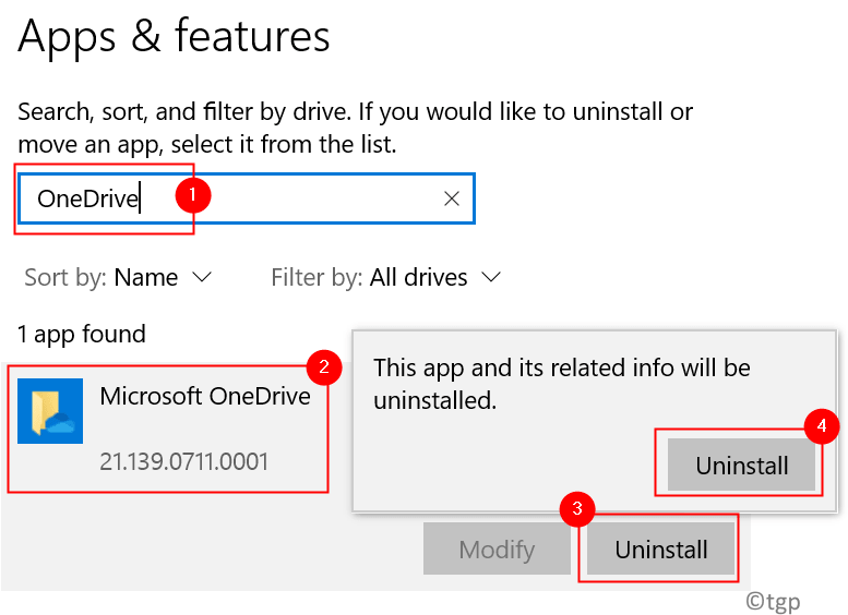 卸载 Onedrive Min