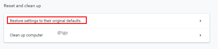 Restablecer configuración mínima de Chrome