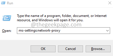 Hálózati proxy Futtassa a parancsot