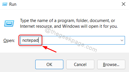 Atidarykite „Notepad“ naudodami „Win11“.