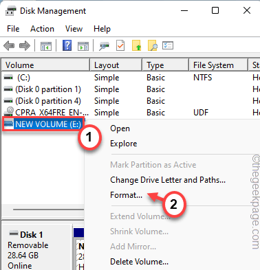 Volume Format Min