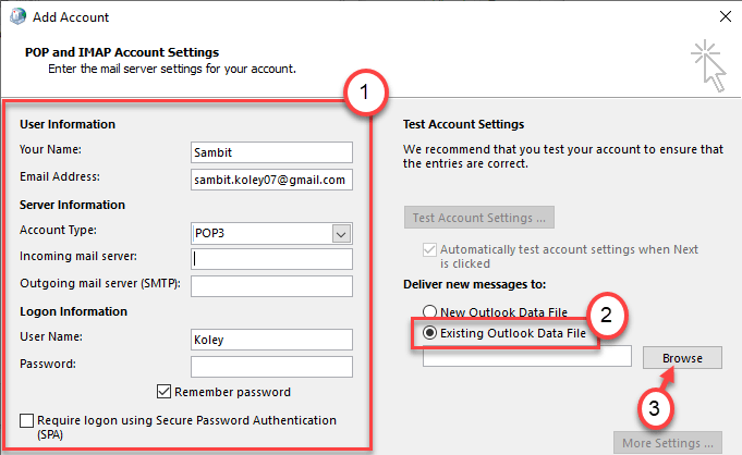 Meglévő Outlook Tallózás Min