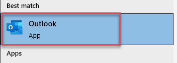 Outlook keresés min
