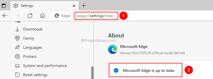 Edge Check for Update