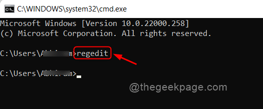 Командная строка Regedit