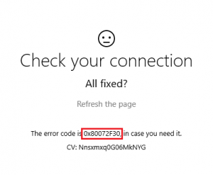 O erro de conexão com código