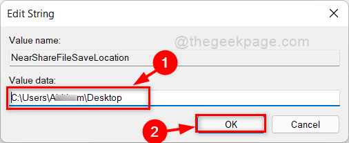 Επεξεργασία τιμής συμβολοσειράς Nearsharefilesavelocation