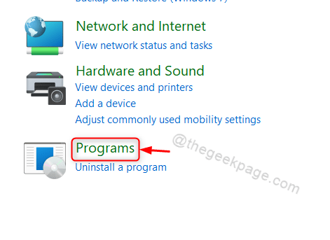 Program Kontrollpanelen Win11