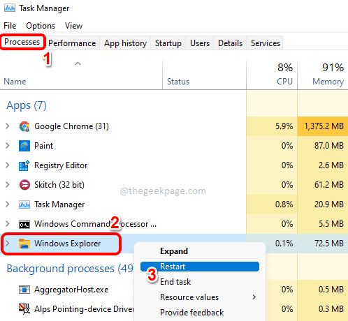 7 Reiniciar Explorer optimizado
