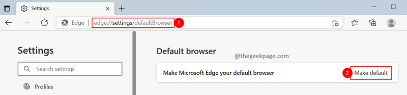 Сбросить Microsoft Edge