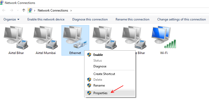 ethernet-högerklicka-egenskaper