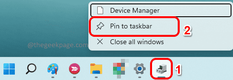 O Barra de tareas de 1 pin optimizada