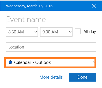 Outlook-לוח שנה