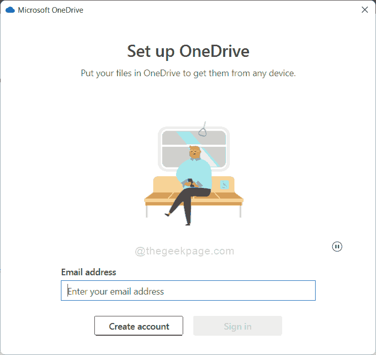 Onedrive-installatievenster 11zon