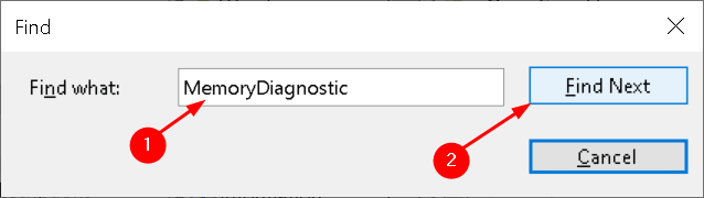 Localizar Mínimo de Log de Diagnóstico de Memória