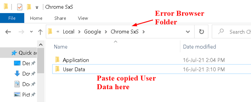 Colar Mínimo de Dados do Usuário Copiados