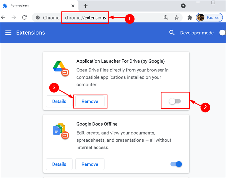 Extensões do Chrome Excluir Min